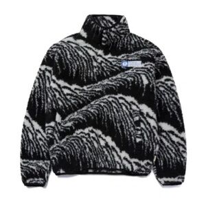 Parks Project Acadia Waves Trail High Pile Fleece Black & White 🌊